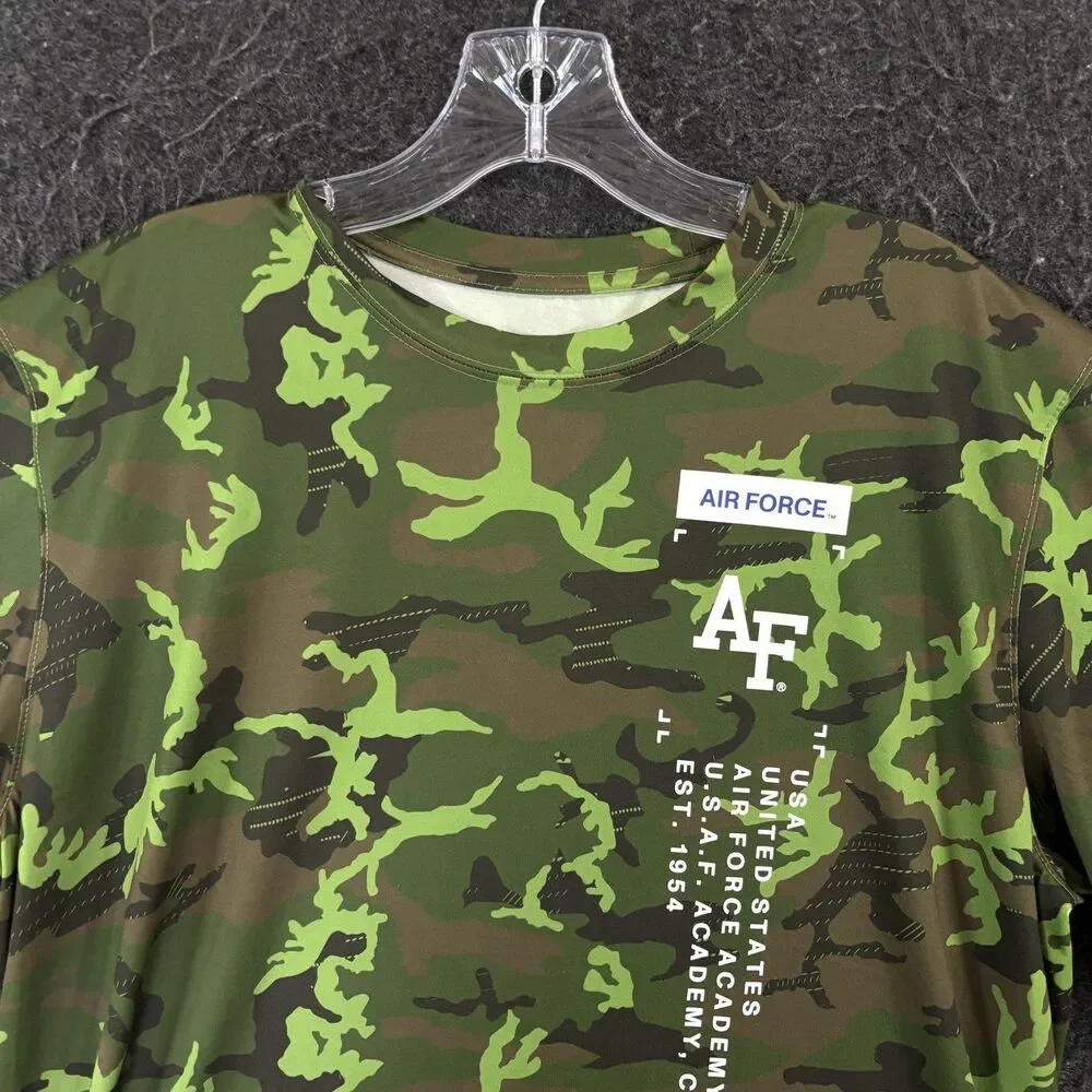 Air Force Falcons Shirt Men's Large Green Camo Dri-FIT Nike Military Football